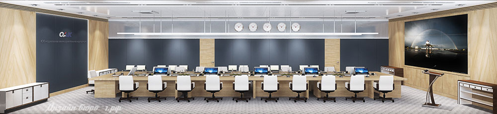 Дизайн офиса Объединенной Авиастроительной Корпорации. 100 кв.м. Москва-16