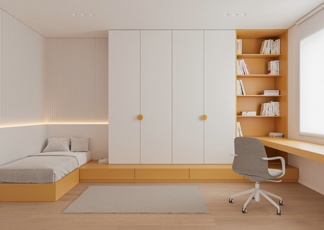 110㎡浅色系住宅设计-15