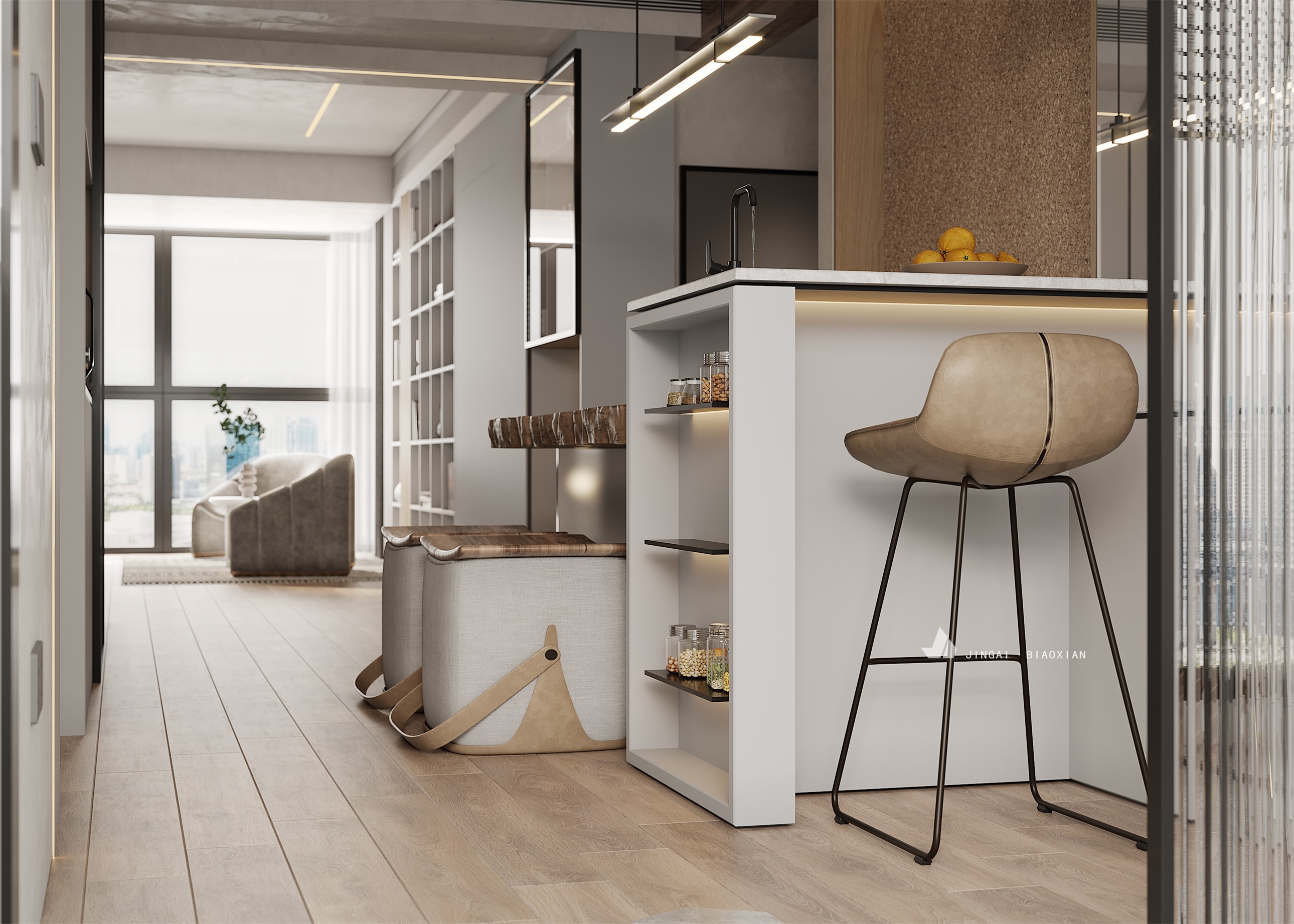 金该视觉呈现的时尚办公空间丨朱晨毅-29