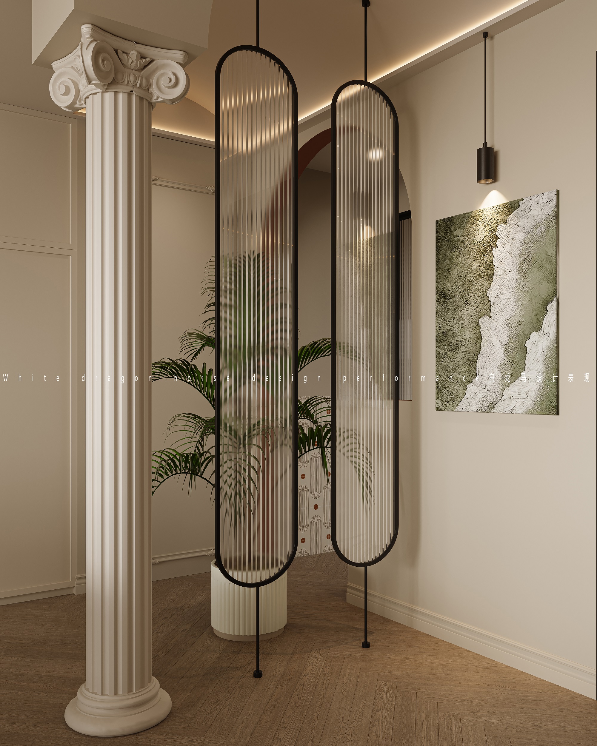 法式风格白龙马效果图-8