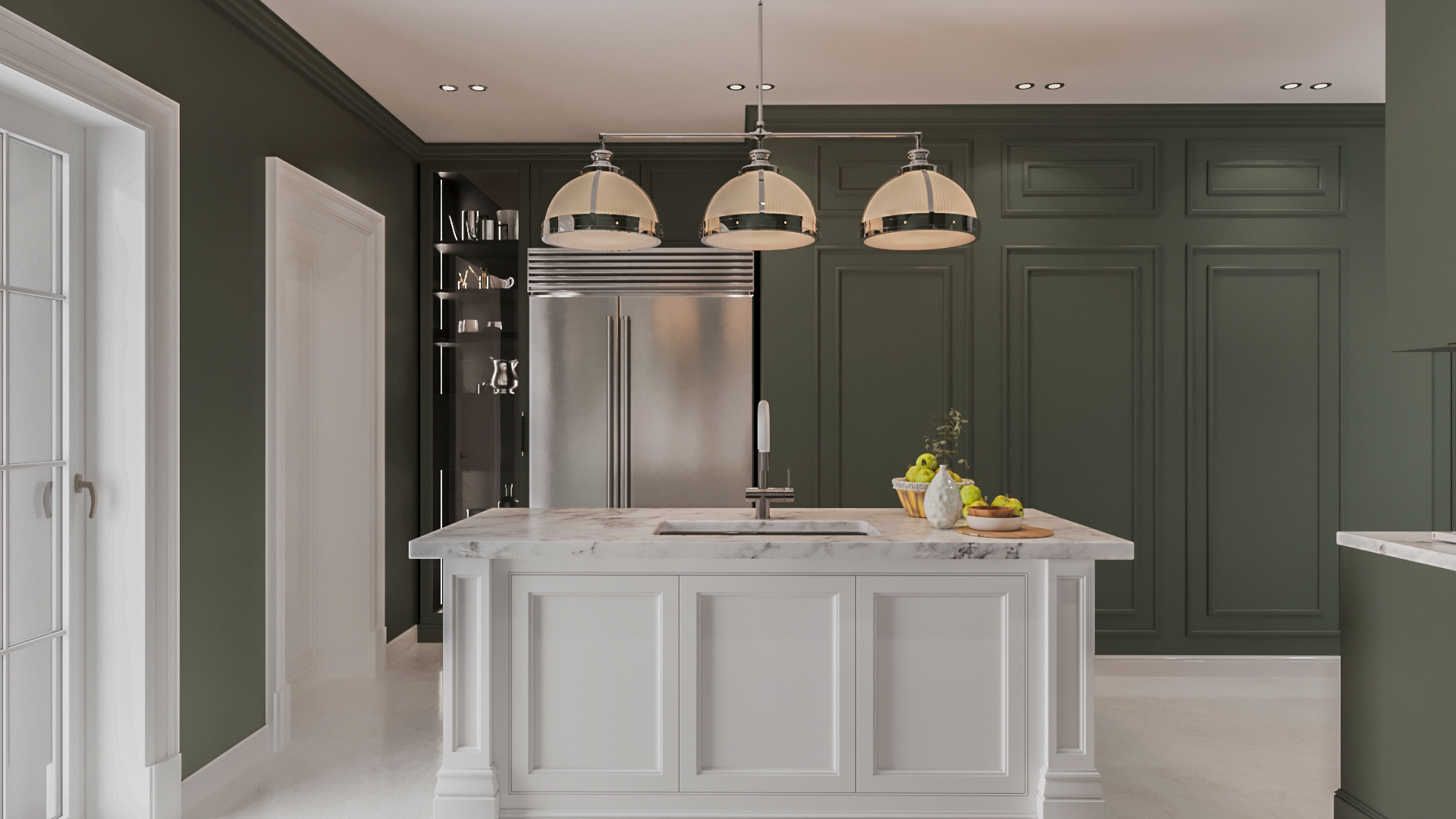 绿色美式风格厨房丨Scale-10