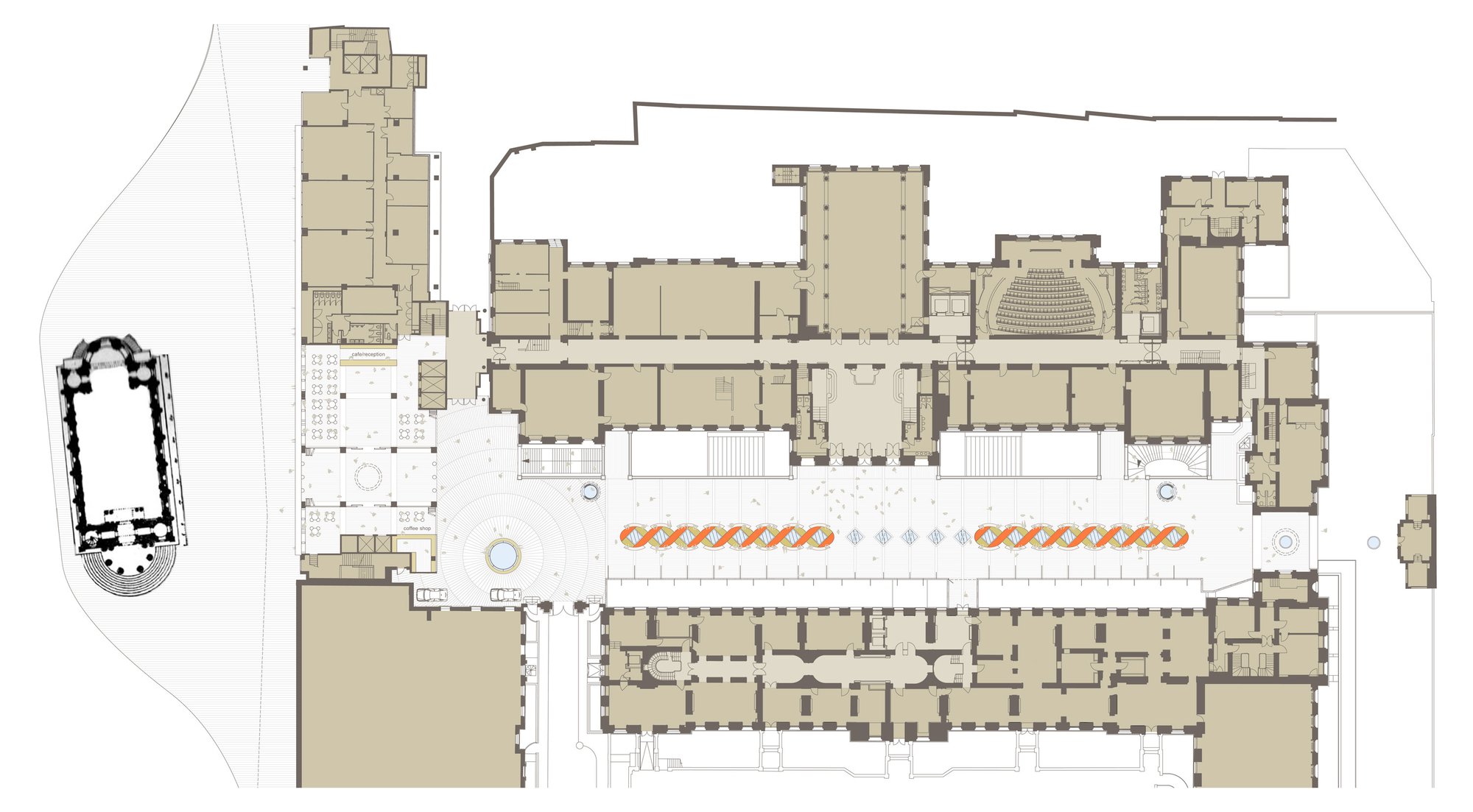 伦敦国王学院斯特兰德校区四方院重建项目丨英国伦敦丨Henley Halebrown-14