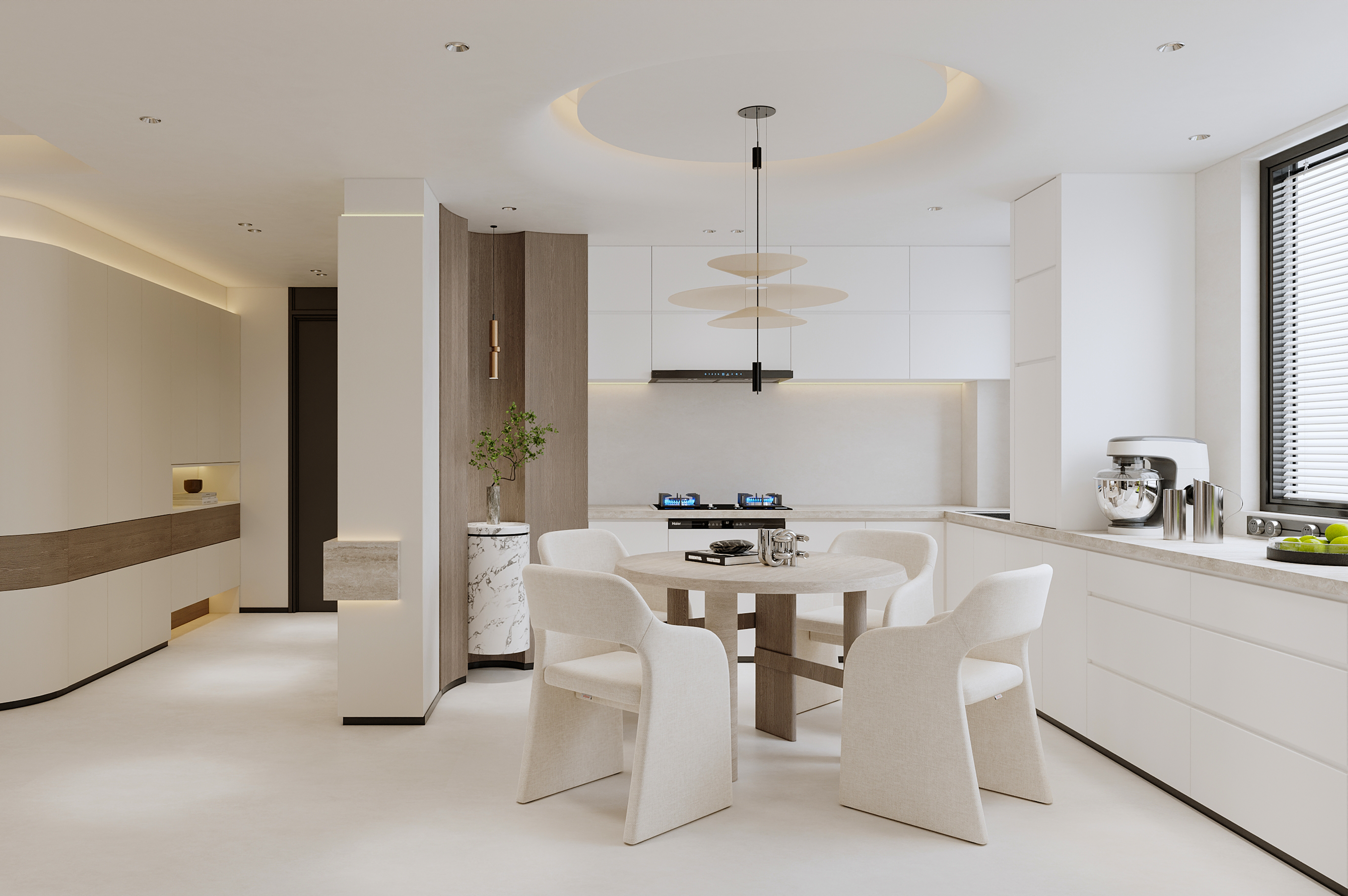 沈阳  金廊公馆170㎡ 奶油风效果表现-4