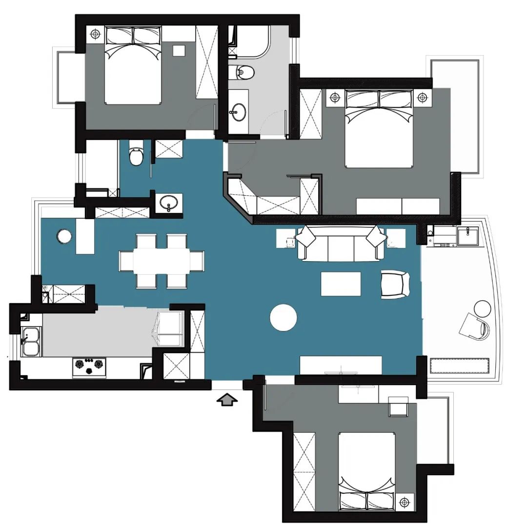 境远装饰 | 110㎡美式风空间,稳重典雅的舒适之家-19