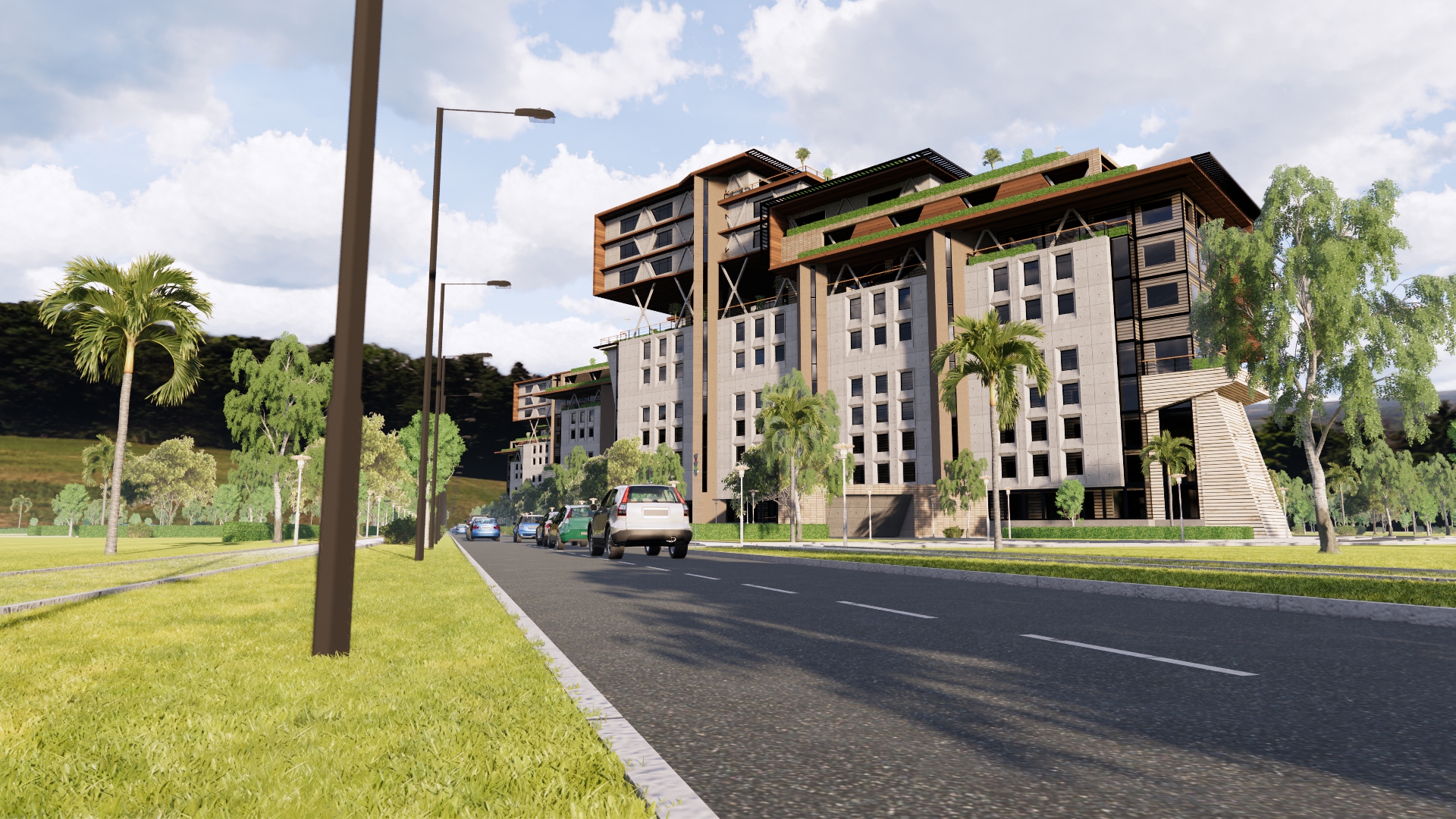 تصميم معماري ل4مباني اداريه وسكنيه في الشيخ زايد بمصر-30