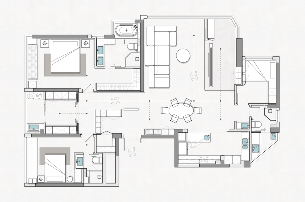 行走的墨线 · 极简黑白的至简之家丨中国重庆丨SIM 简线建筑,森也空间设计-62
