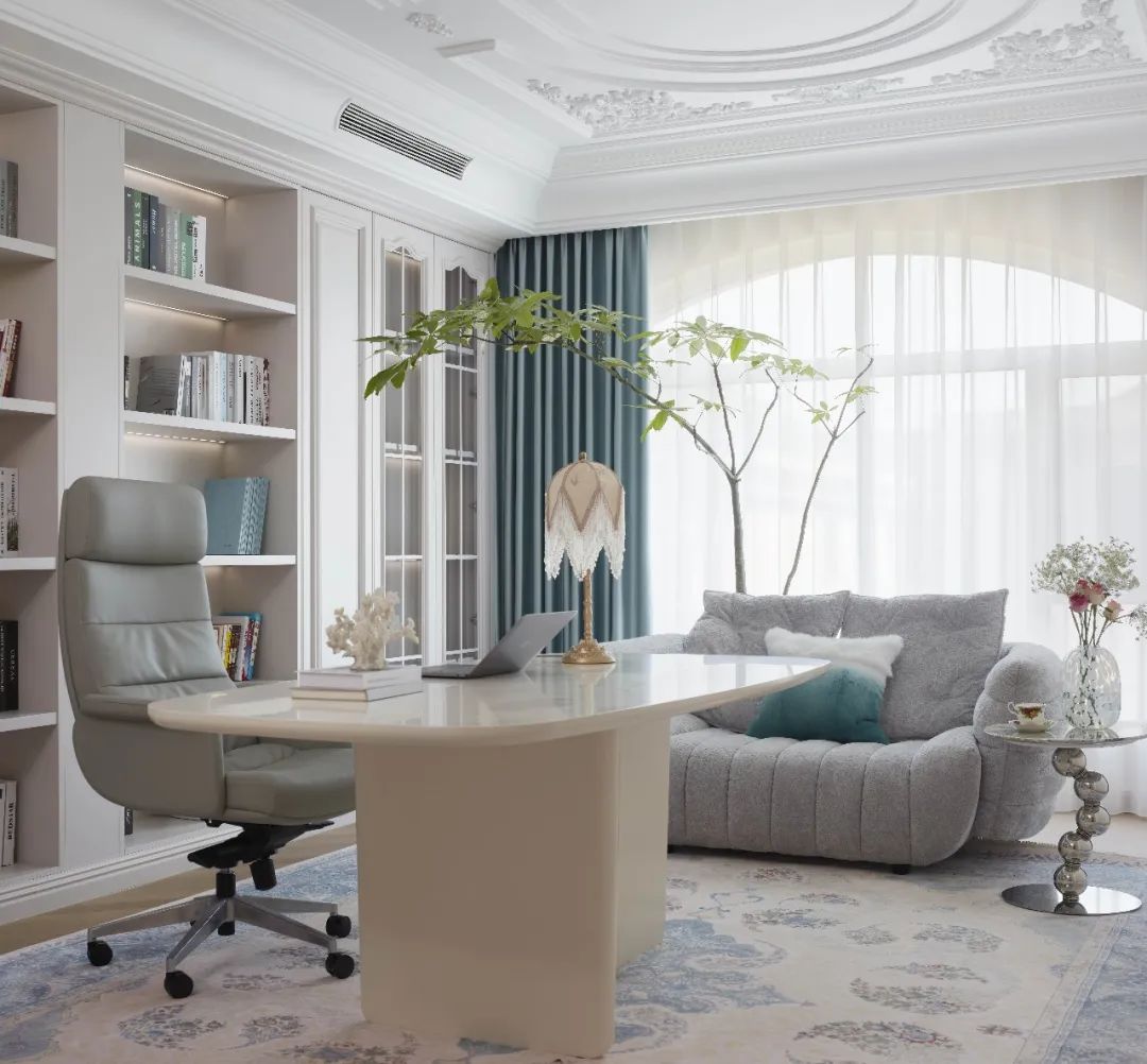 尚层V8实景 | 1000㎡法式柔情独栋别墅，色彩与生活的交响曲-48