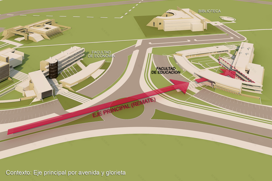 墨西哥尤卡坦自治大学教育建筑——绿色校园中的曲线魅力-44