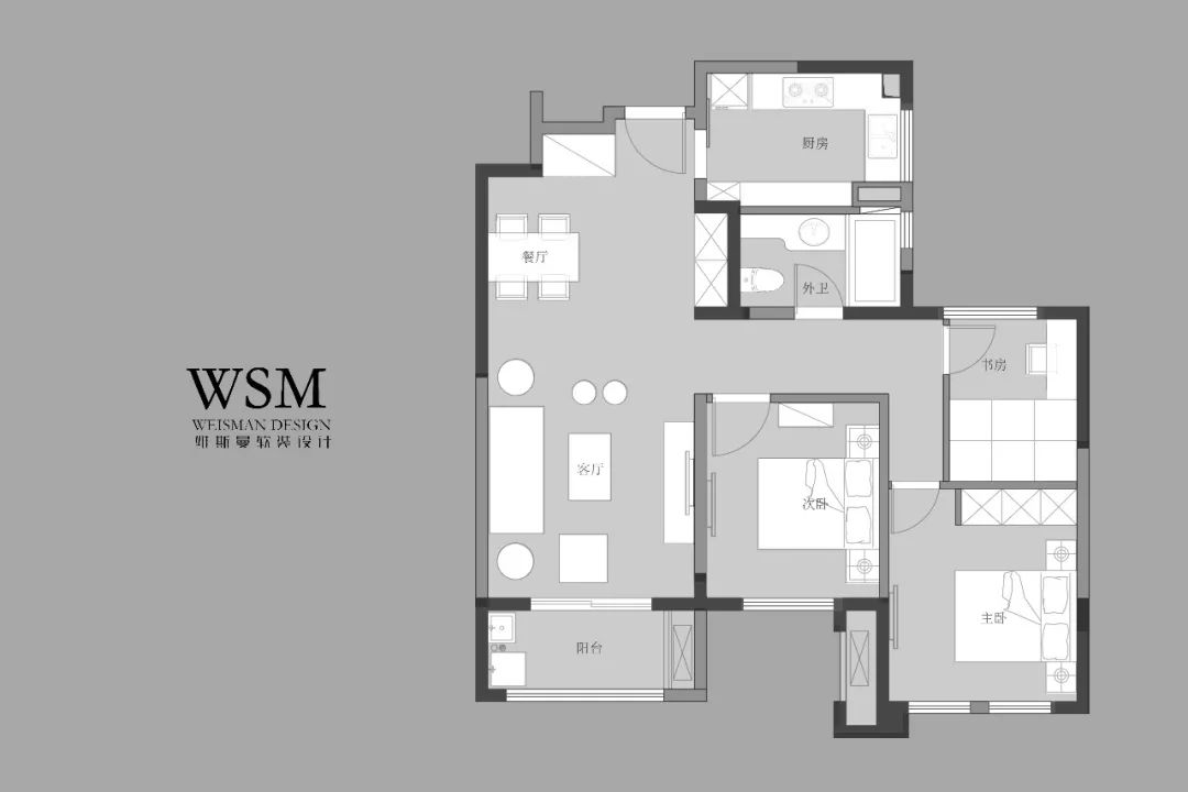 维斯曼软装 | 上海瑞仕华庭 K2 样板间 现代简约风格-13
