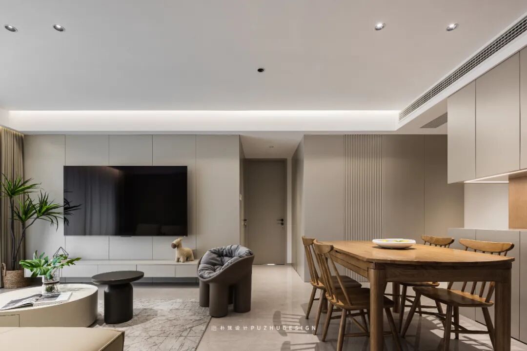 PUZHU朴筑设计|温馨奶咖色，现代奶油风-47