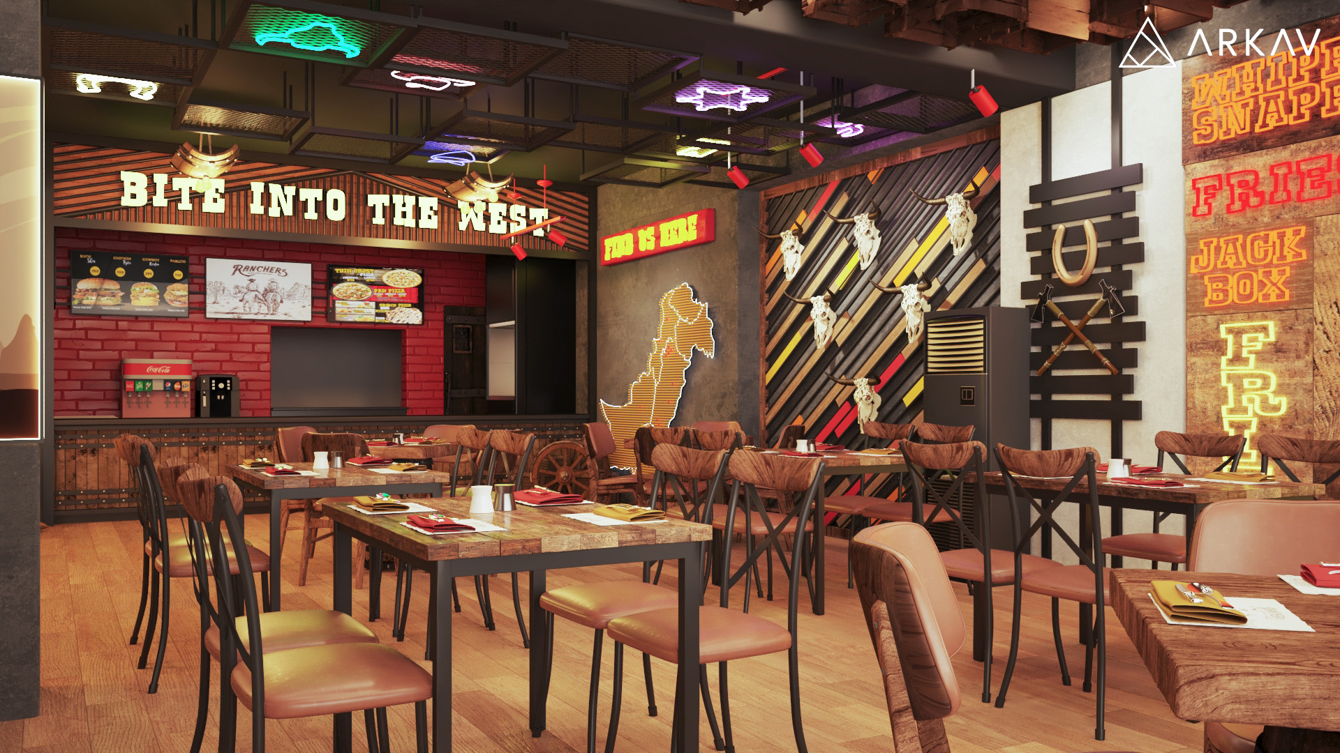 Wild West Theme Fast Food Restaurant - Sialkot Branch-5