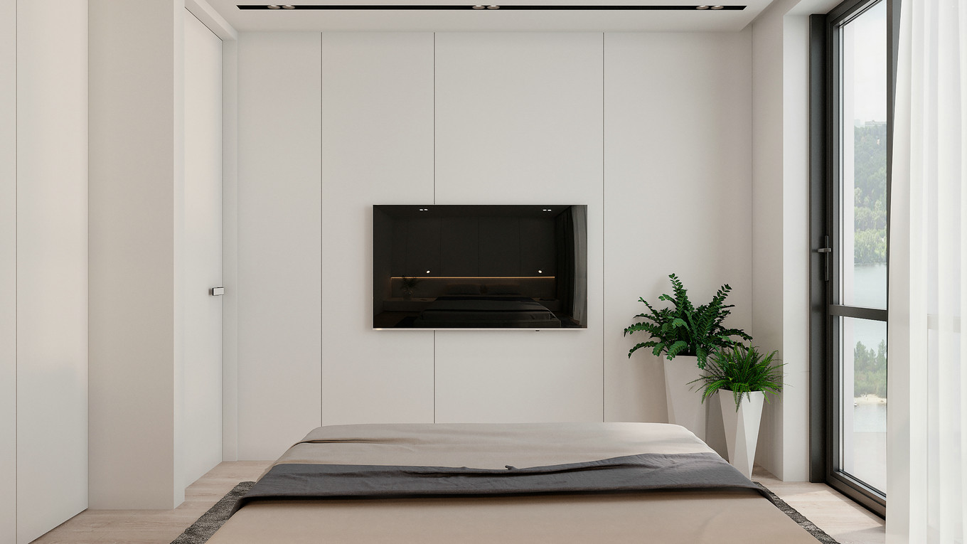 极简风遇上精致白，优雅舒适现代别墅设计-15