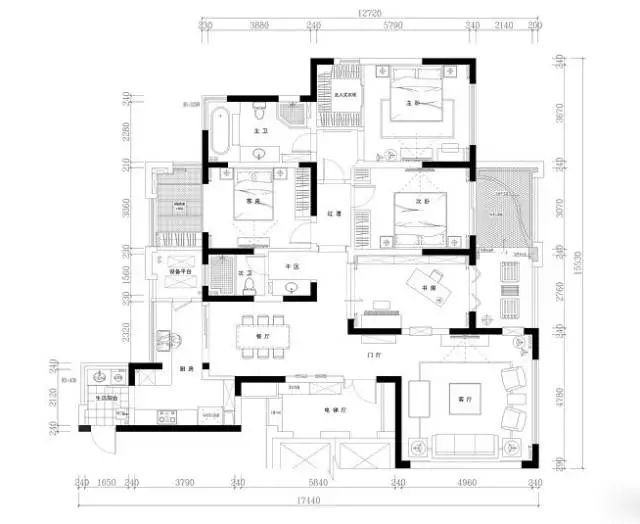 接地气！190平现代中式，花园阳台真的很漂亮！-44