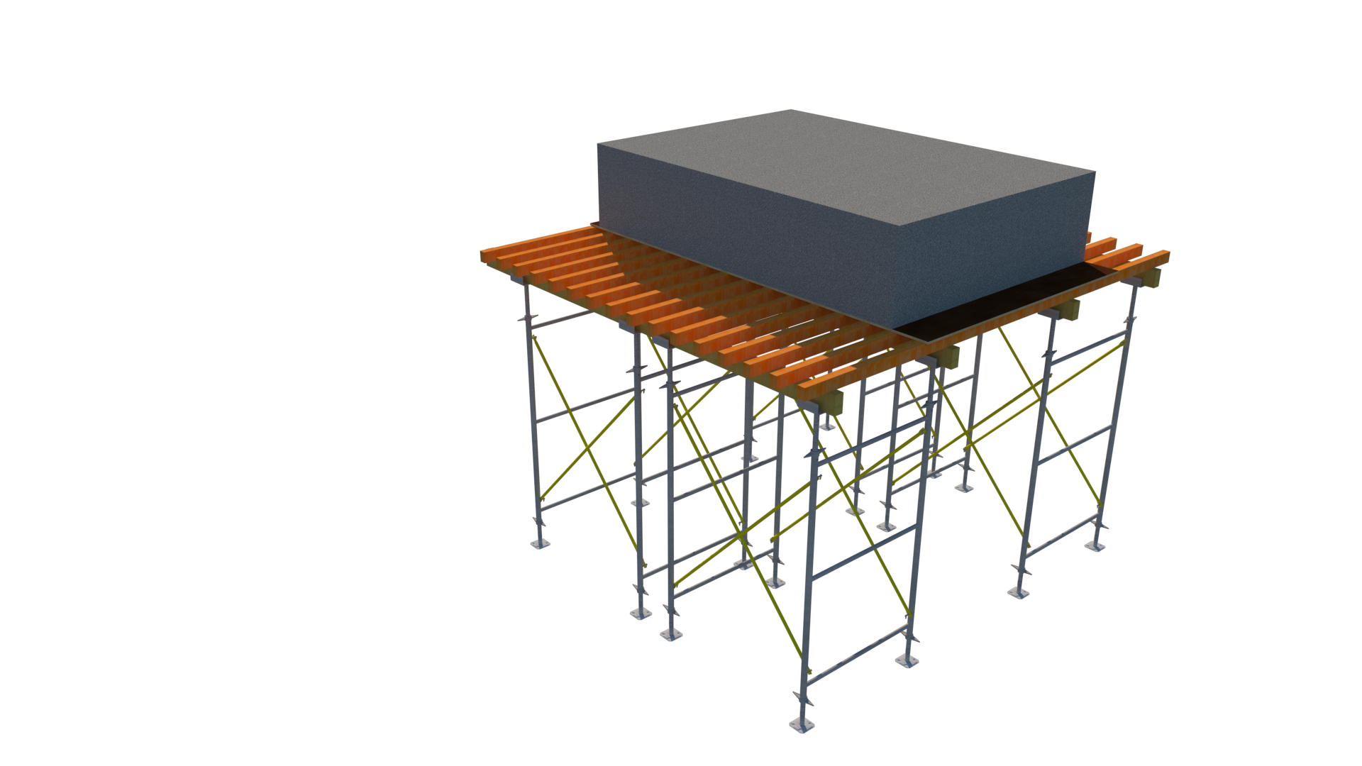 Falsework Acrow V-shore Frame and LVL Main & secondary-5