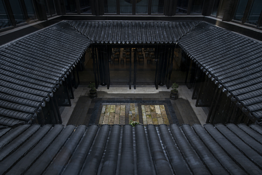 盘石设计 | 吴文粒:1745㎡绝美中式庭院,一帘诗意、四水归情!-10