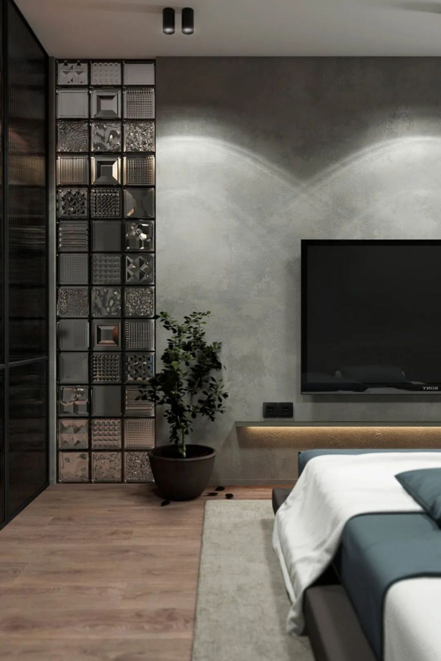 现代简约风暗色系混凝土住宅-20