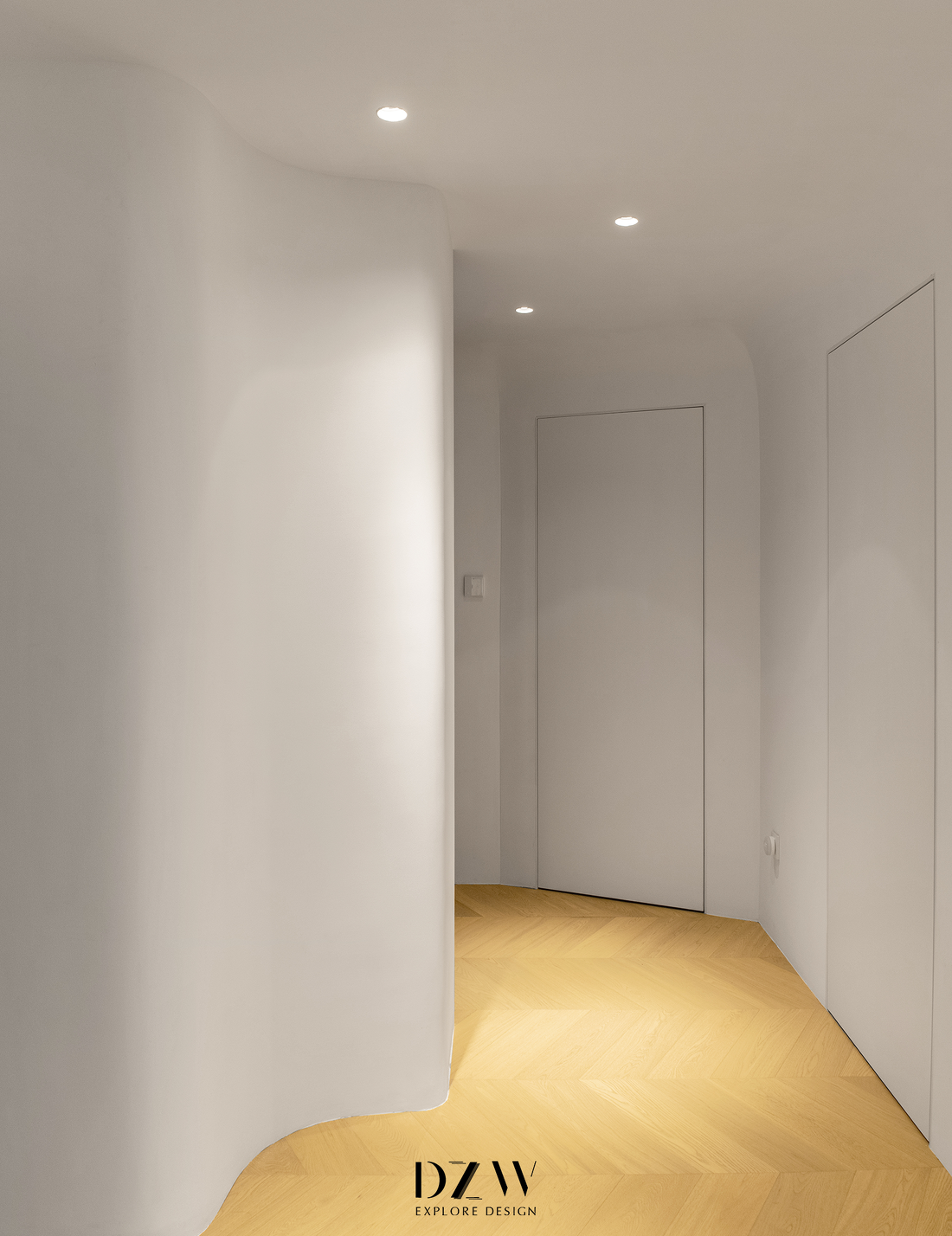 弧形拱门,波浪墙面新居设计-29