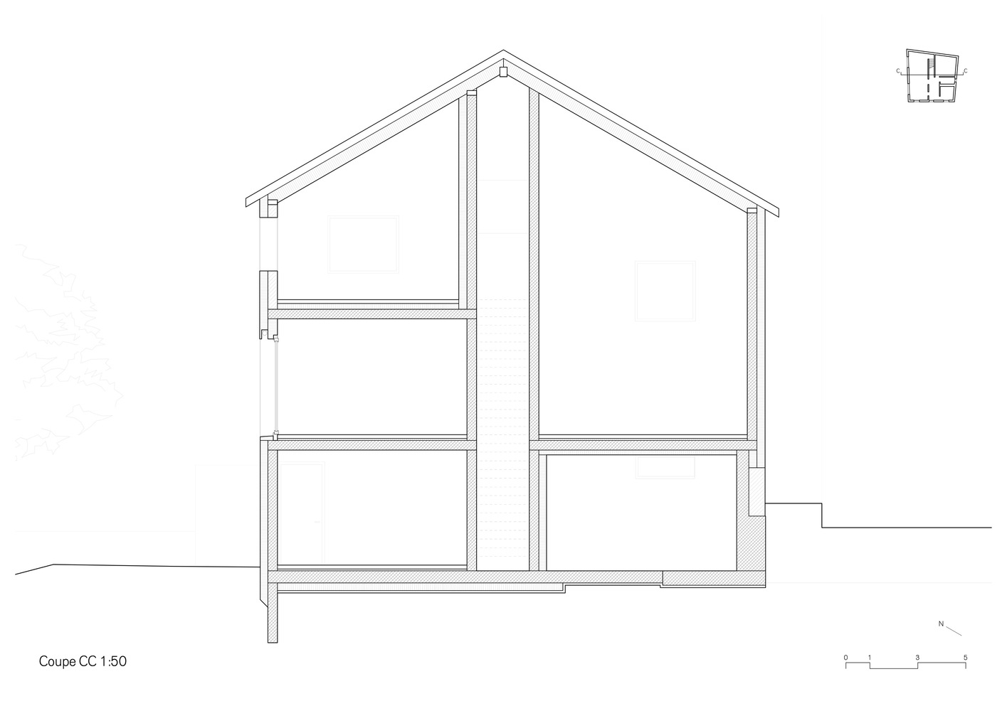 瑞士 Be· 村混凝土与木材结合的现代别墅设计丨studio SML-41