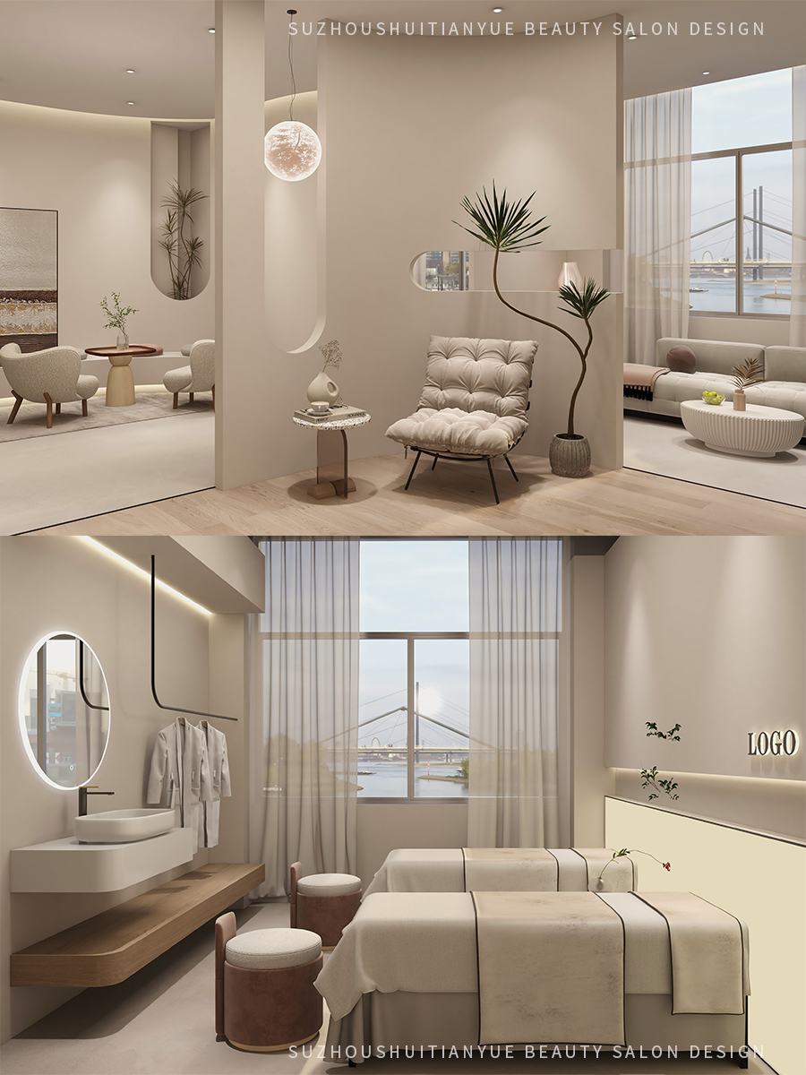 江苏苏州430平简约风美容院设计，温柔无距离感-5