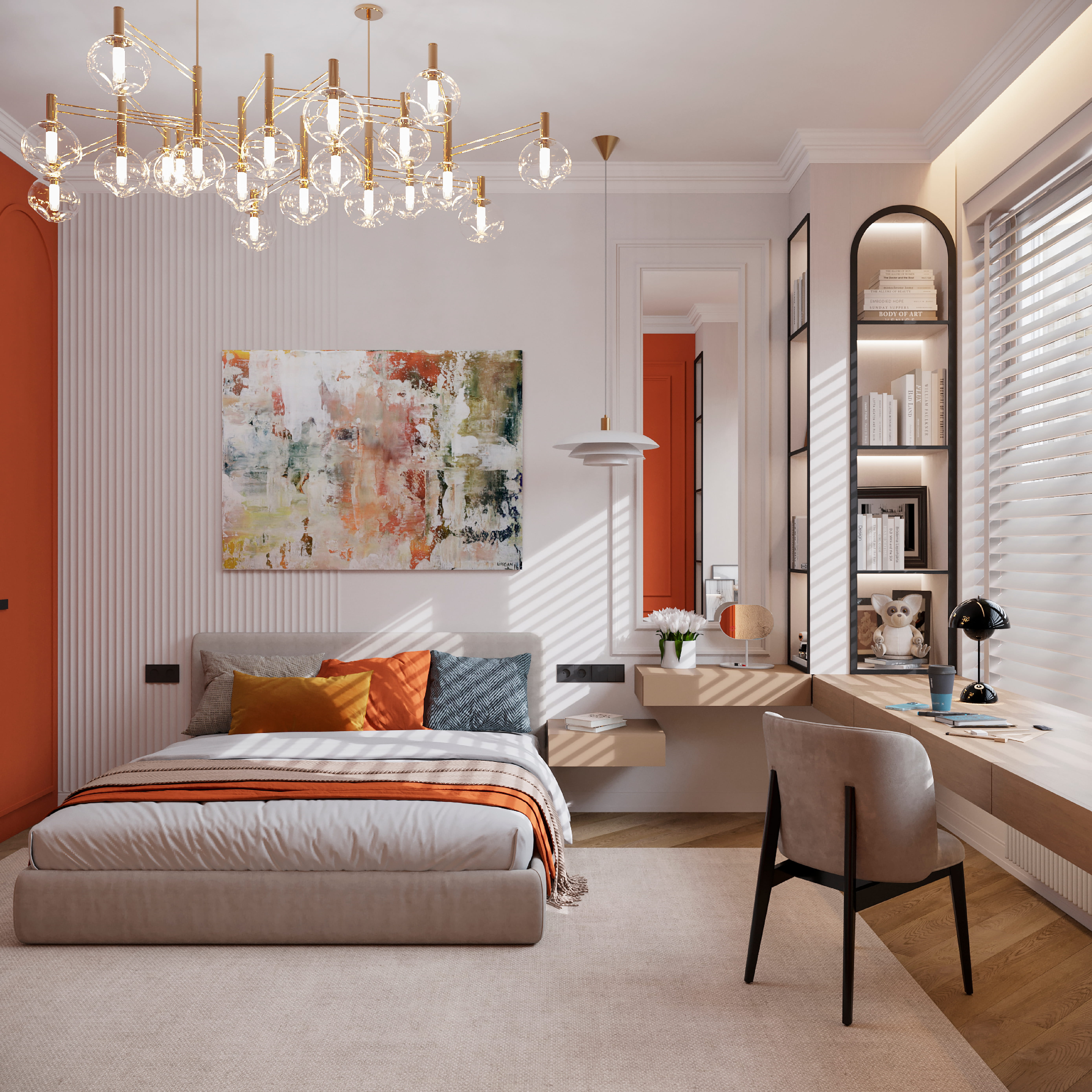 轻奢新中式卧室-3