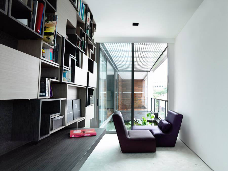 豪华别墅 现代风格新加坡开放式空间的现代住宅设计-13