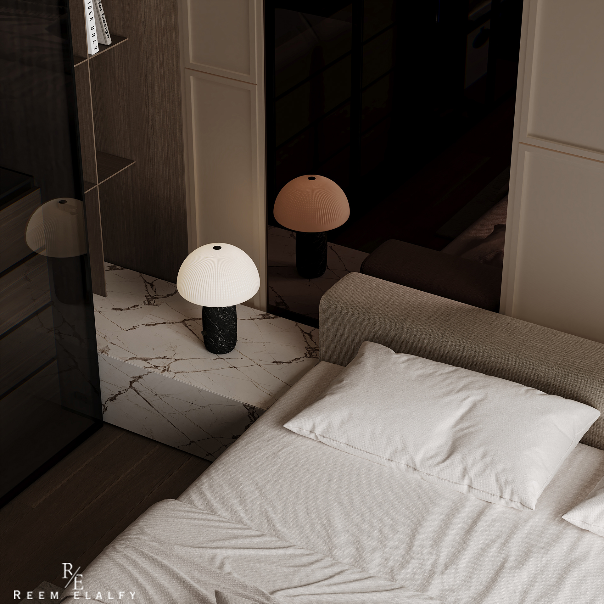 Modern Bedroom Interior | Warm Minimal Design-7