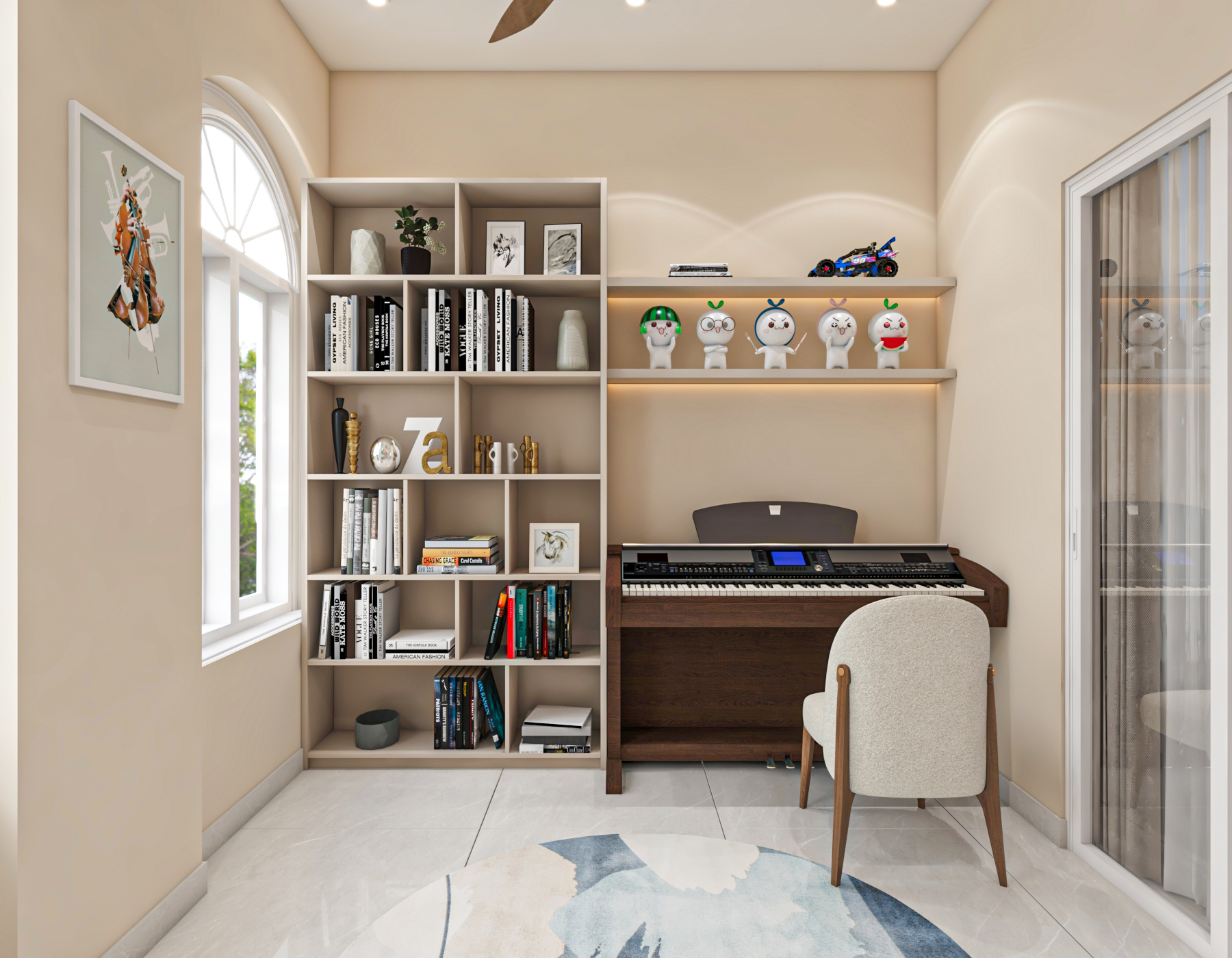 Kids Bedroom & Study Area Design-2