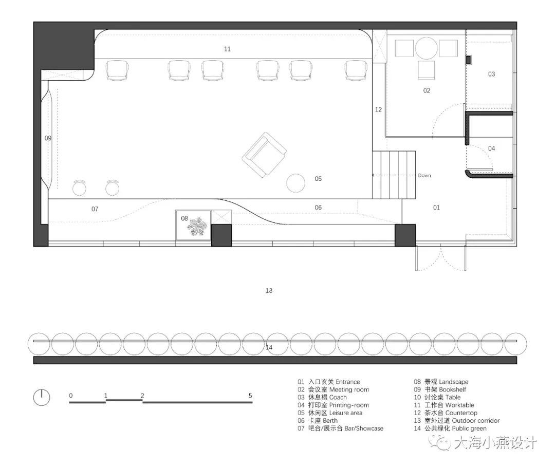 上海 70 平米办公室,竹影摇曳的“空”与“土”-14