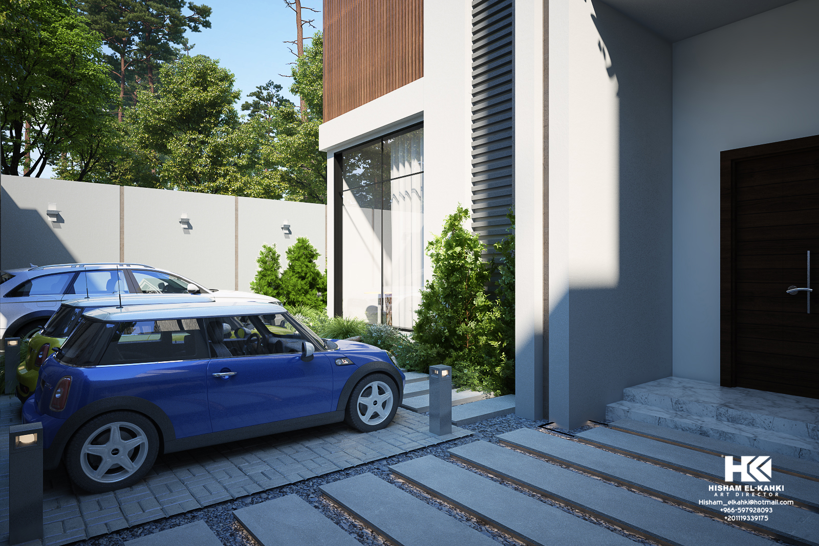 Modern Villa Exterior Design With Landscape-7