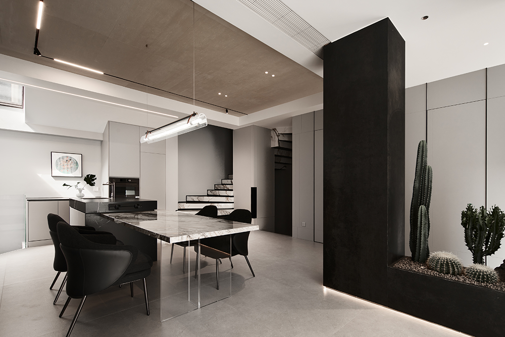 黑白格调现代别墅设计丨中国杭州丨杭州又贰设计-28