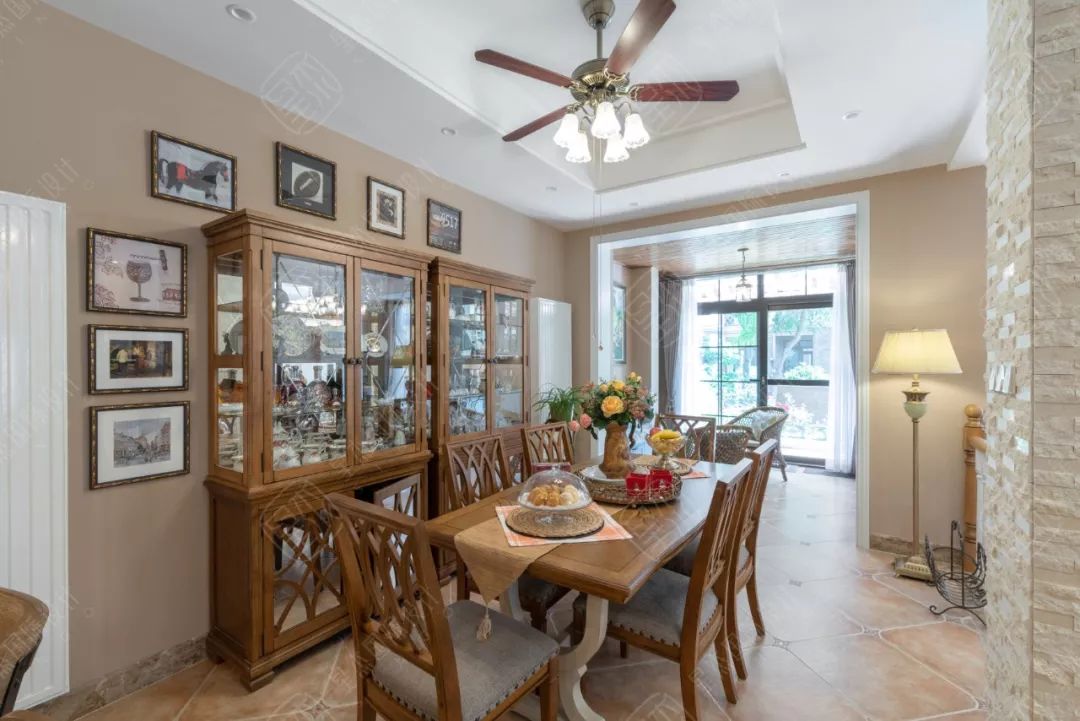 苏州昆山 300㎡美式田园度假别墅,老上海洋房情怀的完美呈现-13