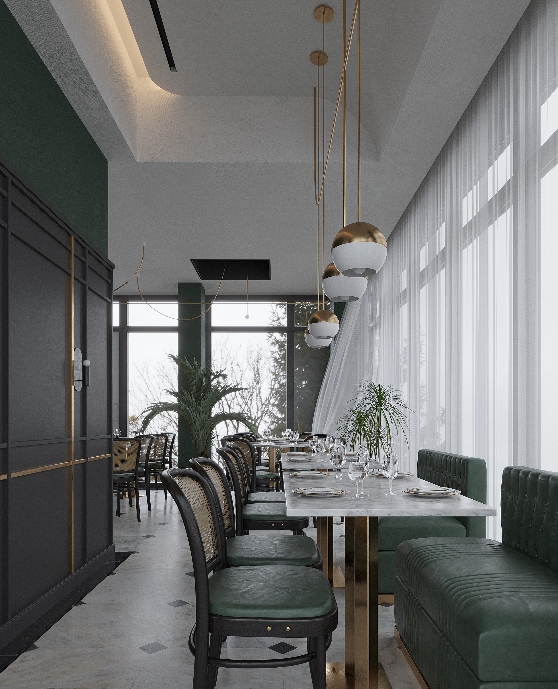 重庆北欧小餐馆  早期渲染作品-1