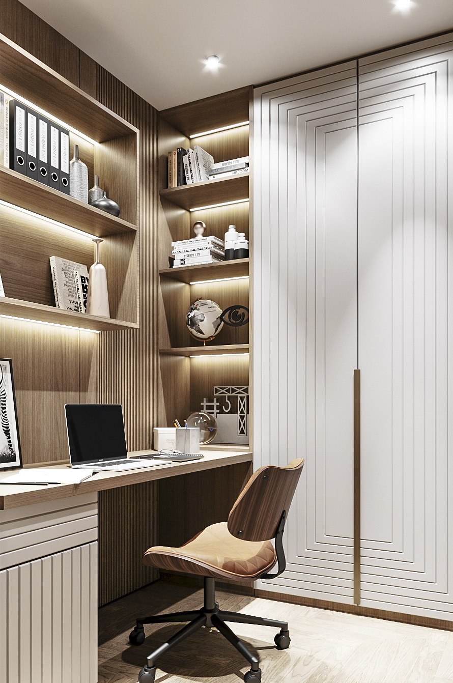 Кабинет с секретным входом через шкаф-0