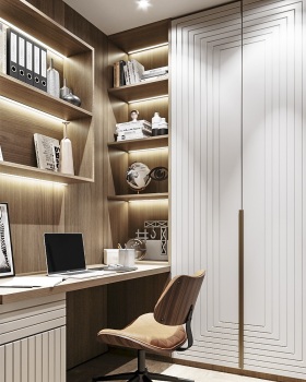 Кабинет с секретным входом через шкаф