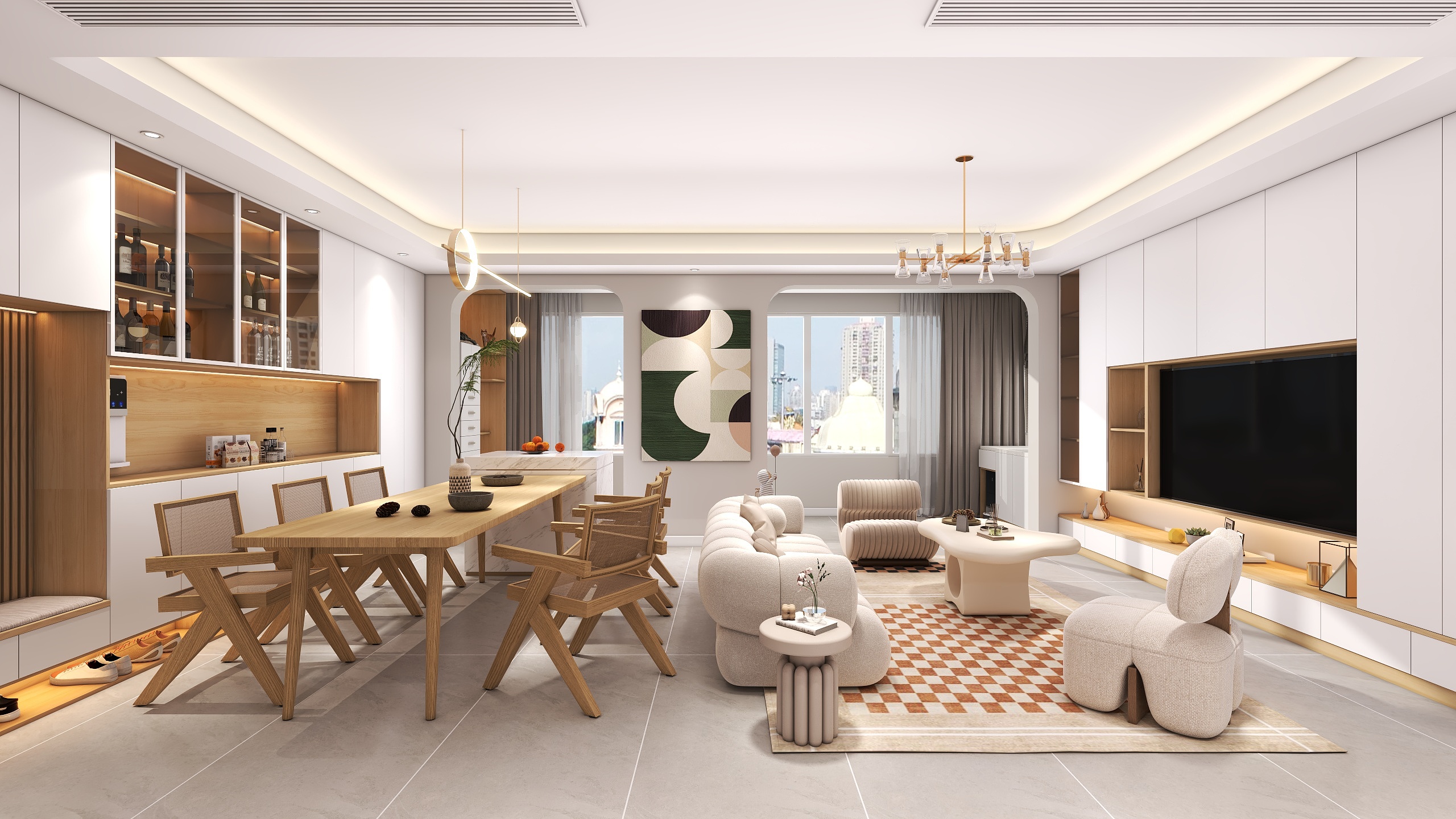 四川成都听湖九园（142平现代简约四居室）-11