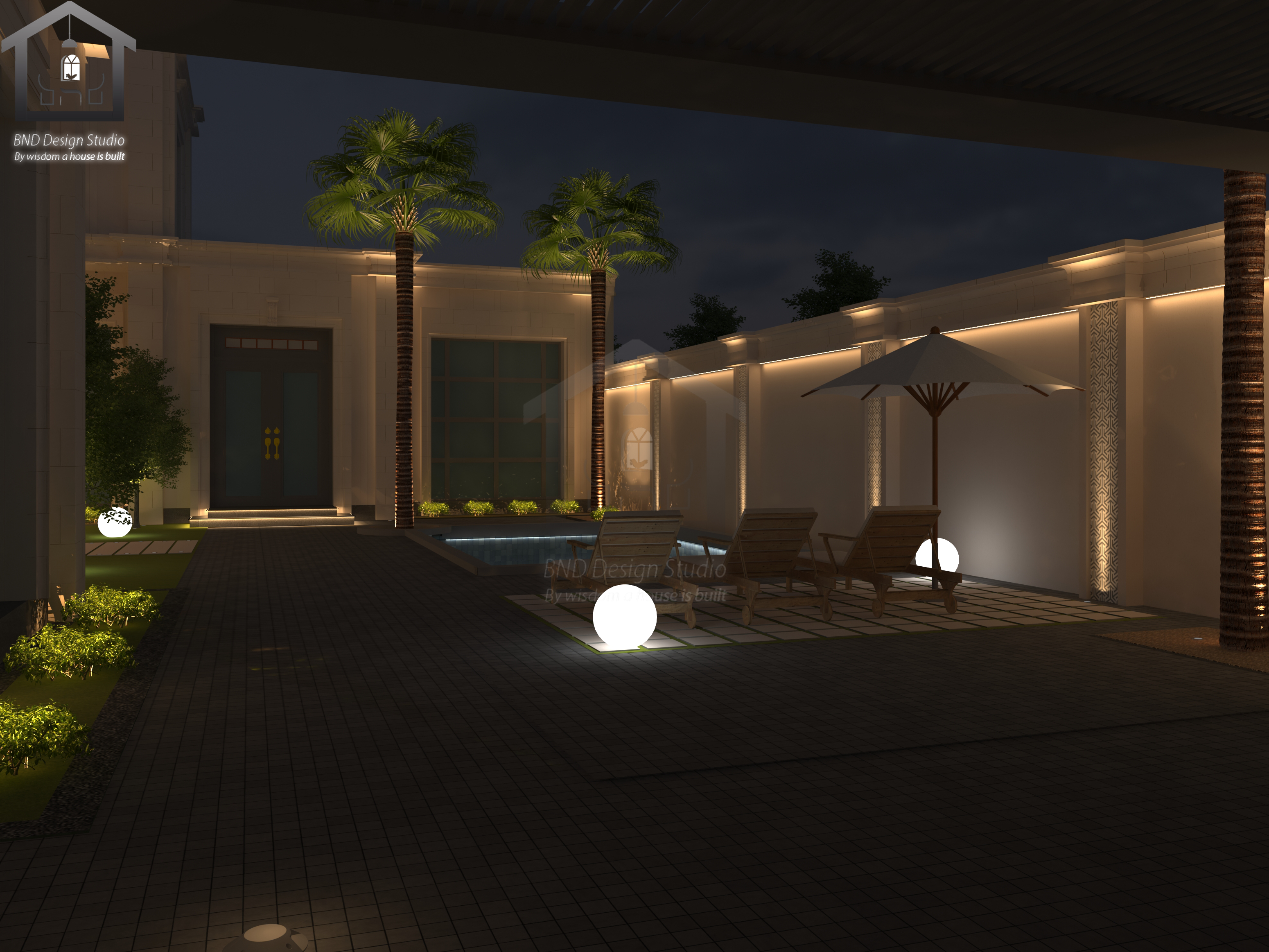 Facade & Landscape Lighting Private Villa - KSA-2