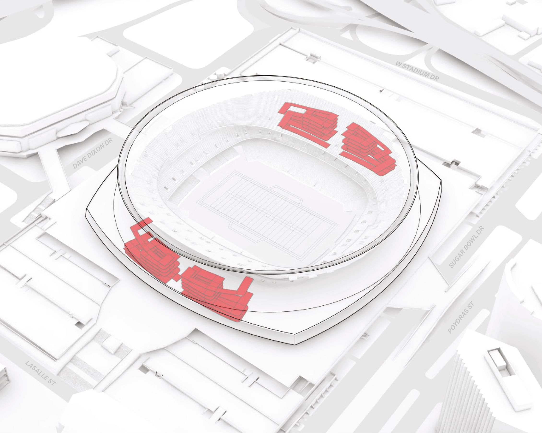 新奥尔良凯撒超级穹顶室内翻新项目丨美国丨Trahan Architects-30