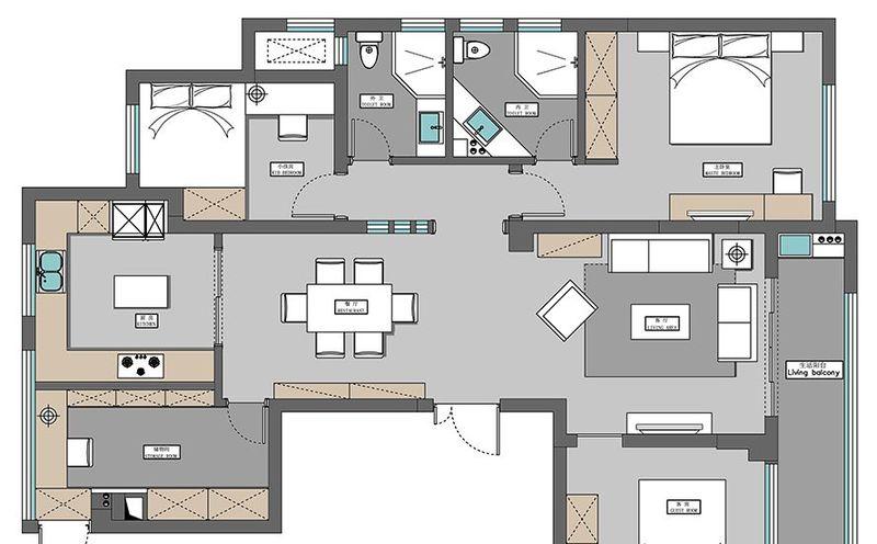 玉兰广场北欧风家庭居室设计-2