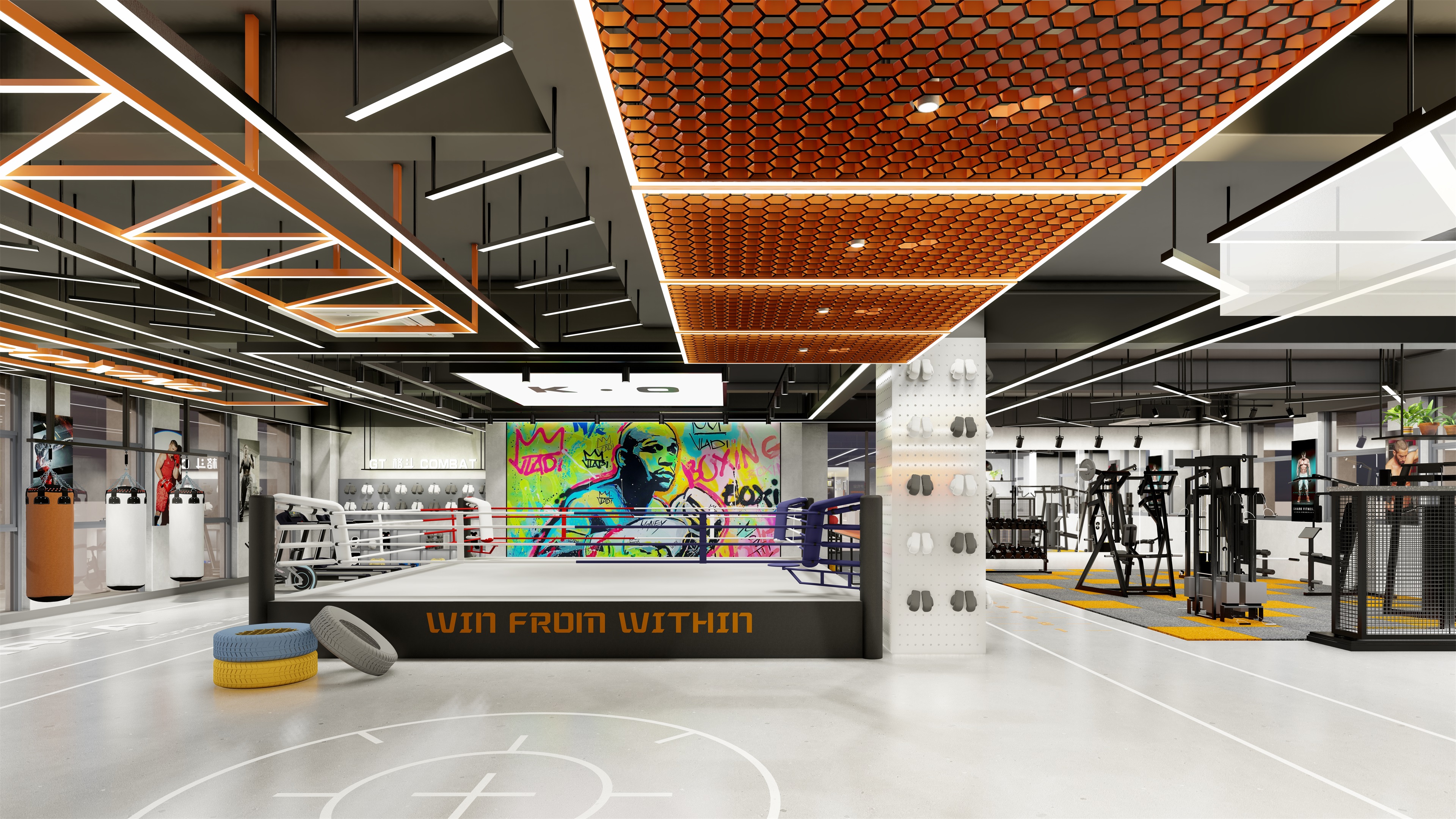 杭州某健身拳馆室内设计-0