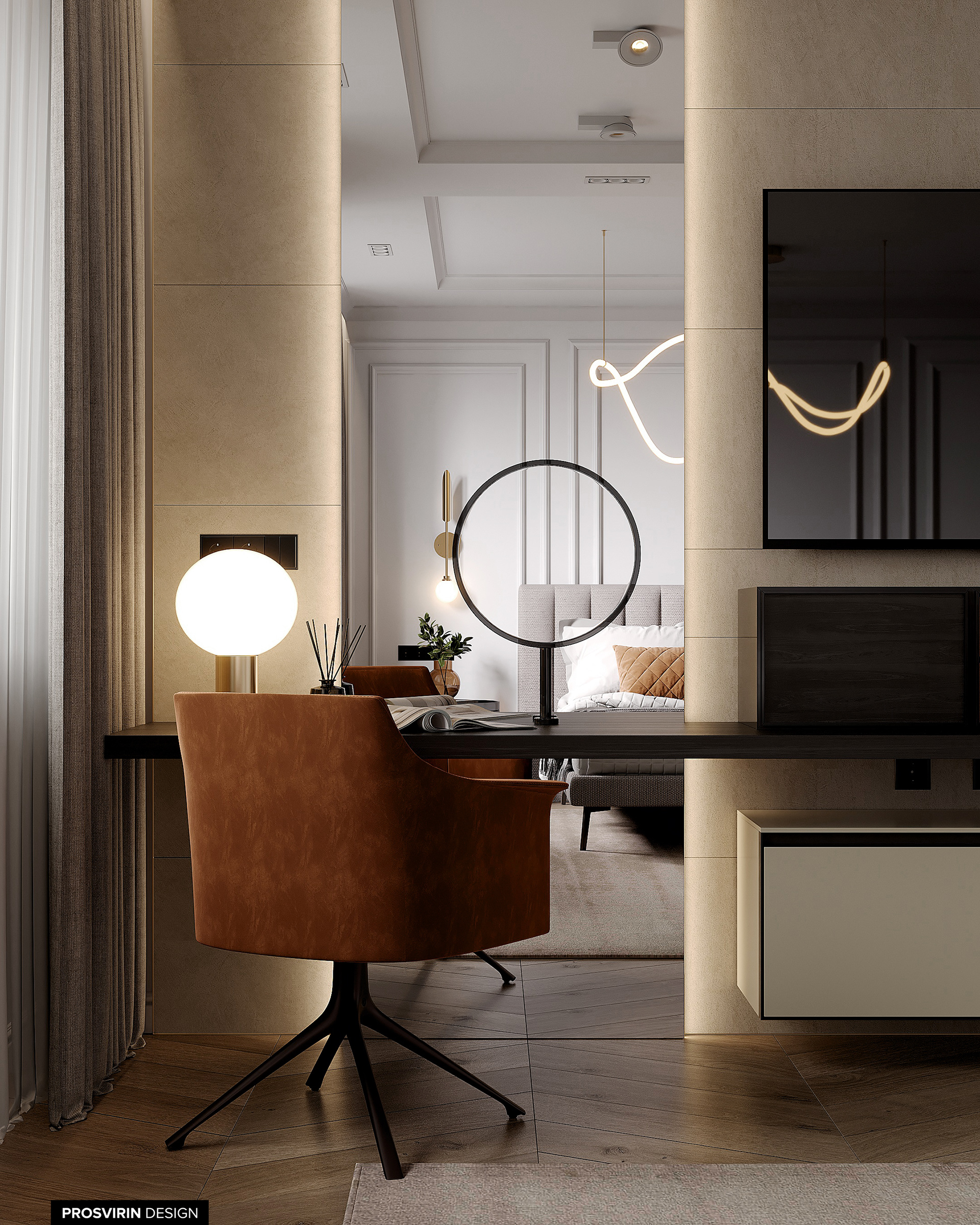 卧室现代新古典主义风格升级设计丨PROSVIRIN DESIGN-12