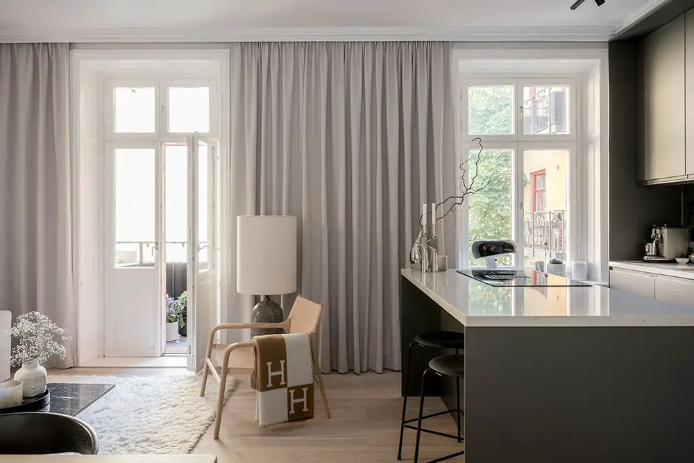 瑞典 66m2 优雅公寓设计-10