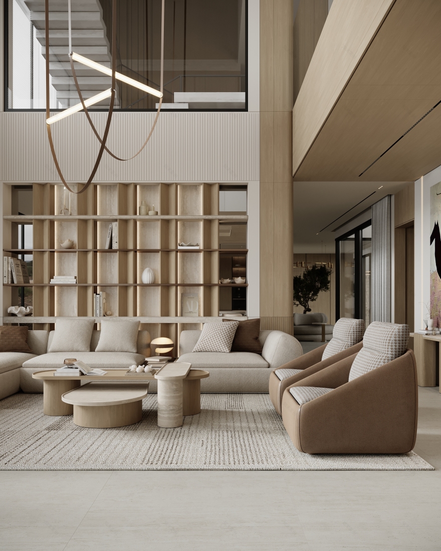 客厅设计丨阿联酋迪拜-14