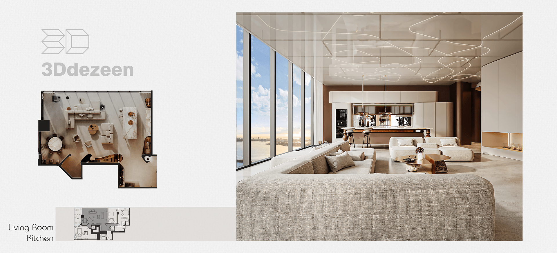 Miami Apartment 室内设计可视化丨美国-81