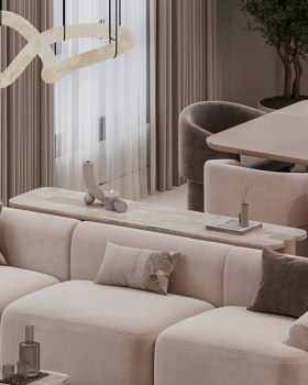 Minimalism Entrance & Living & Dining