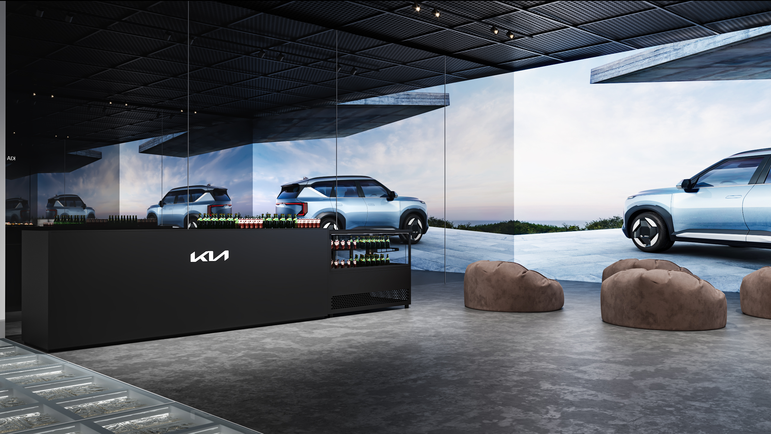 kia ev4电车，汽车展厅-1