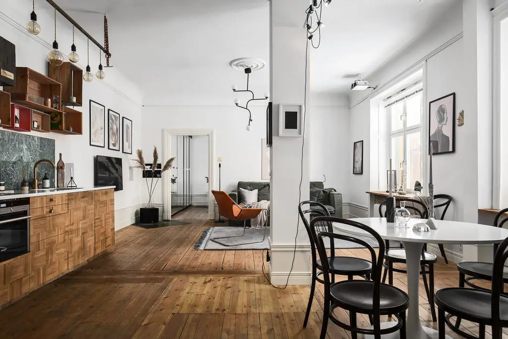 融合古典与现代的瑞典公寓设计-8