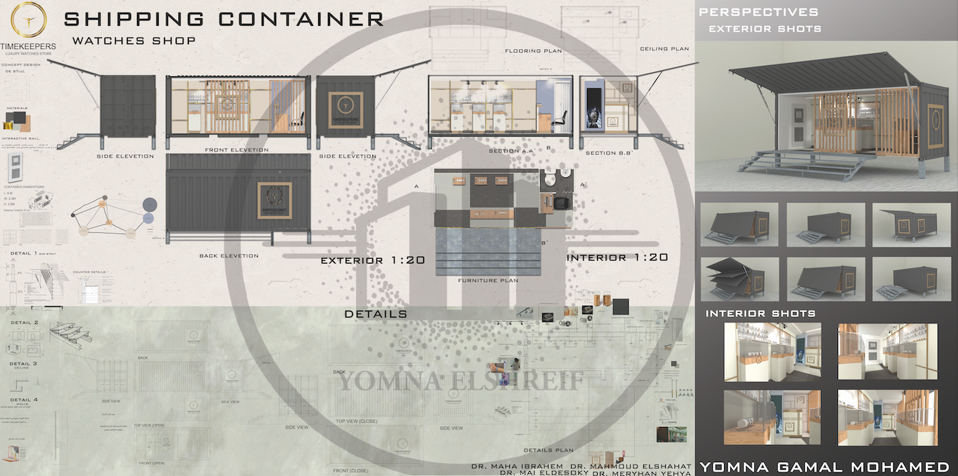 SHIPPING CONTAINER SHOP 室内设计丨YOMNA ELSHREIF-5