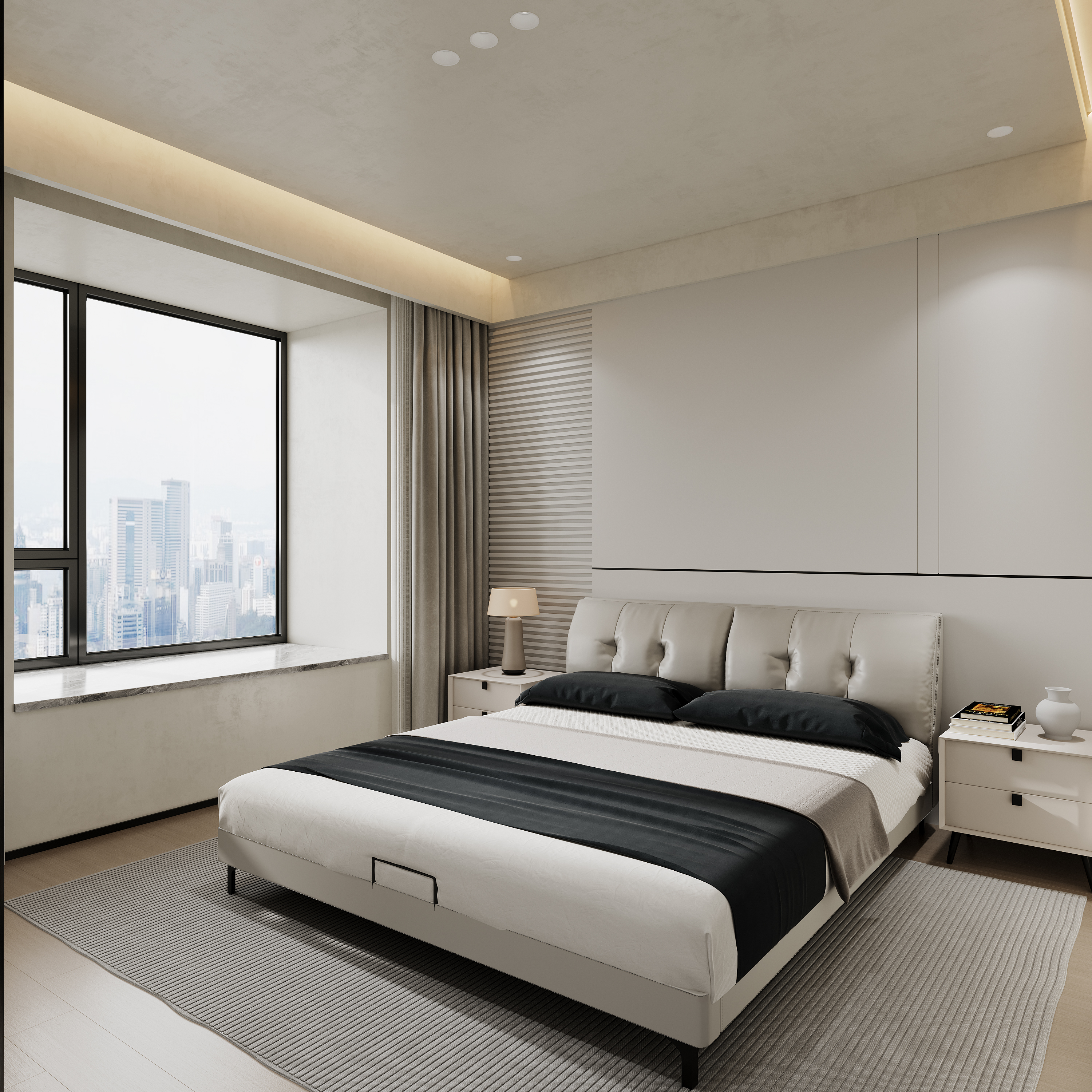 奶油风家装空间渲染作品丨专业资深表现师-9