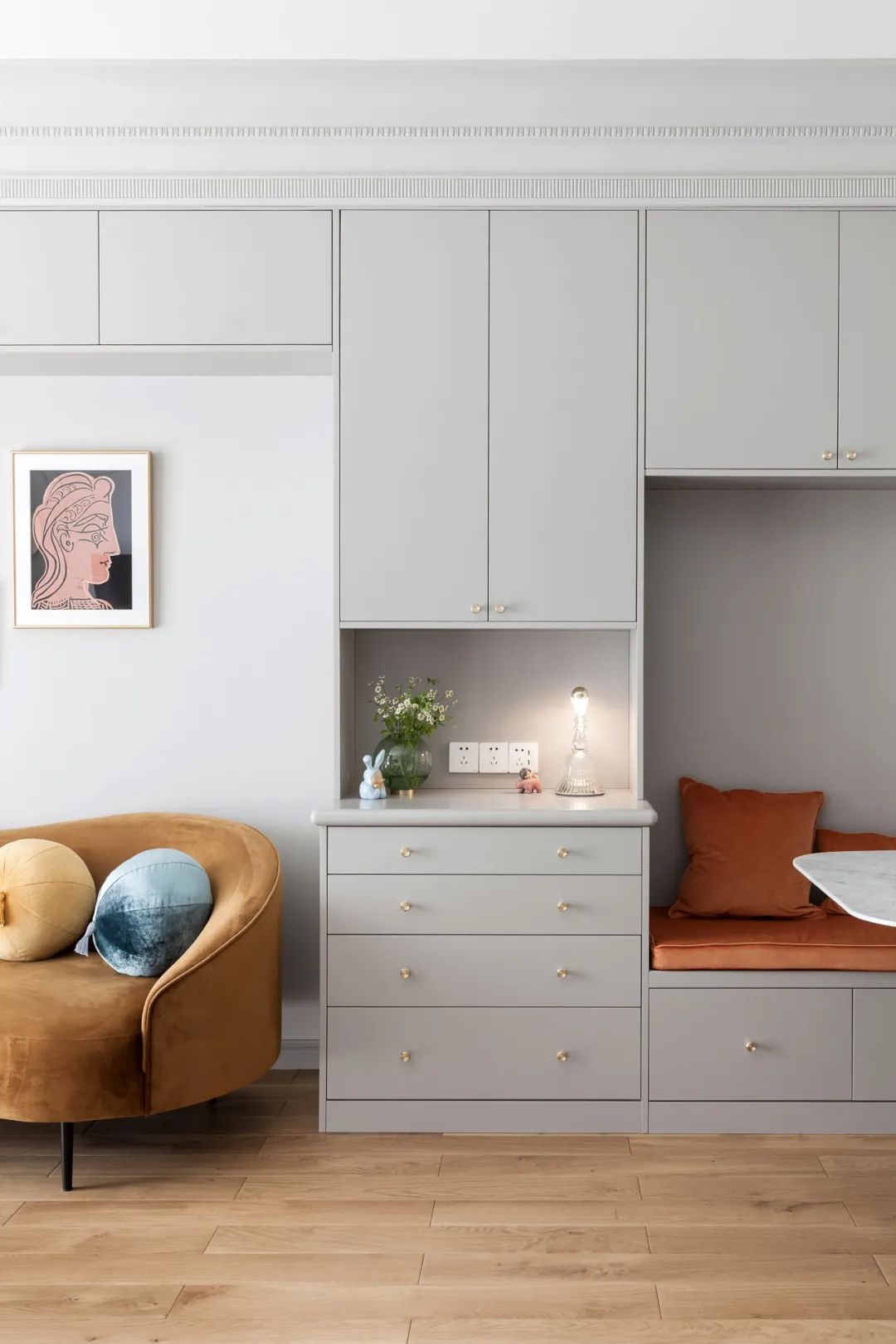 厦门 65㎡老旧学区房爆改,焦糖玛奇朵优雅轻法风-35