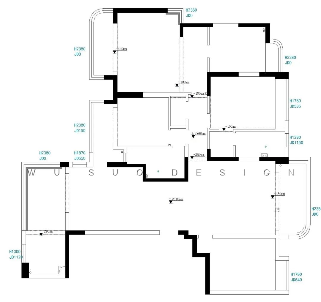 竹园·圣江悦平层设计丨吾索设计-4